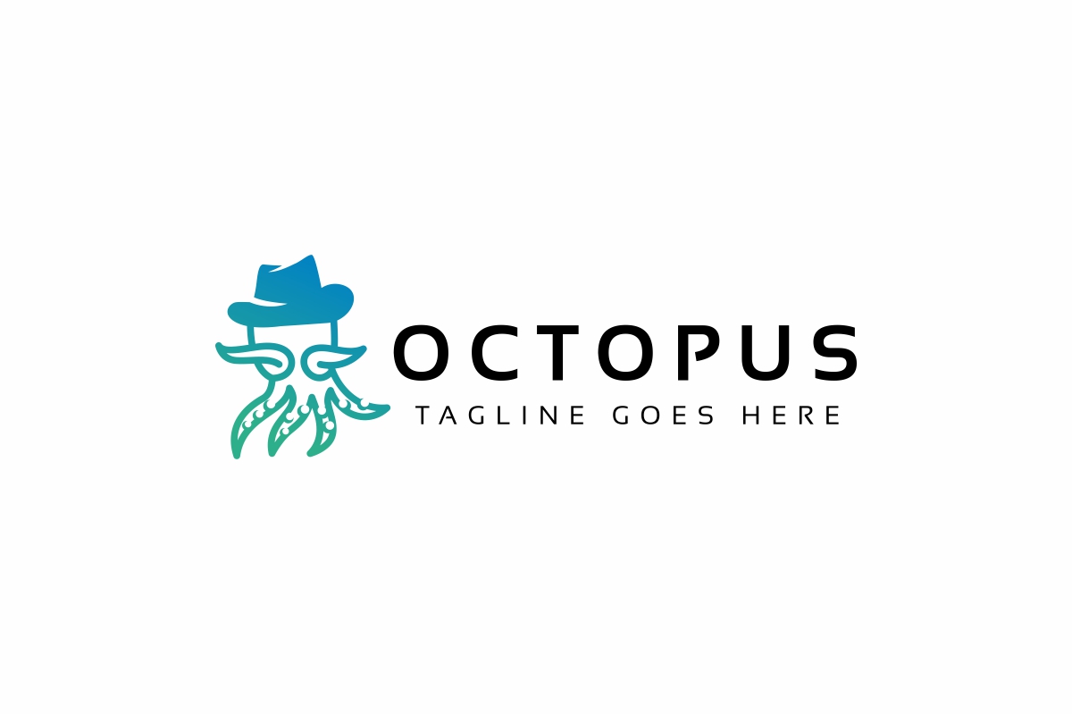 Download Шаблон логотипа "Octopus Logo Template" / Octopus Logo Template - Шаблон логотипа на тему графика illustration,vector,design,logo,octopus,symbol,nature,seafood,sea,marine,isolated,icon,silhouette,ocean,sign,graphic,animal,tentacle,water,logotype