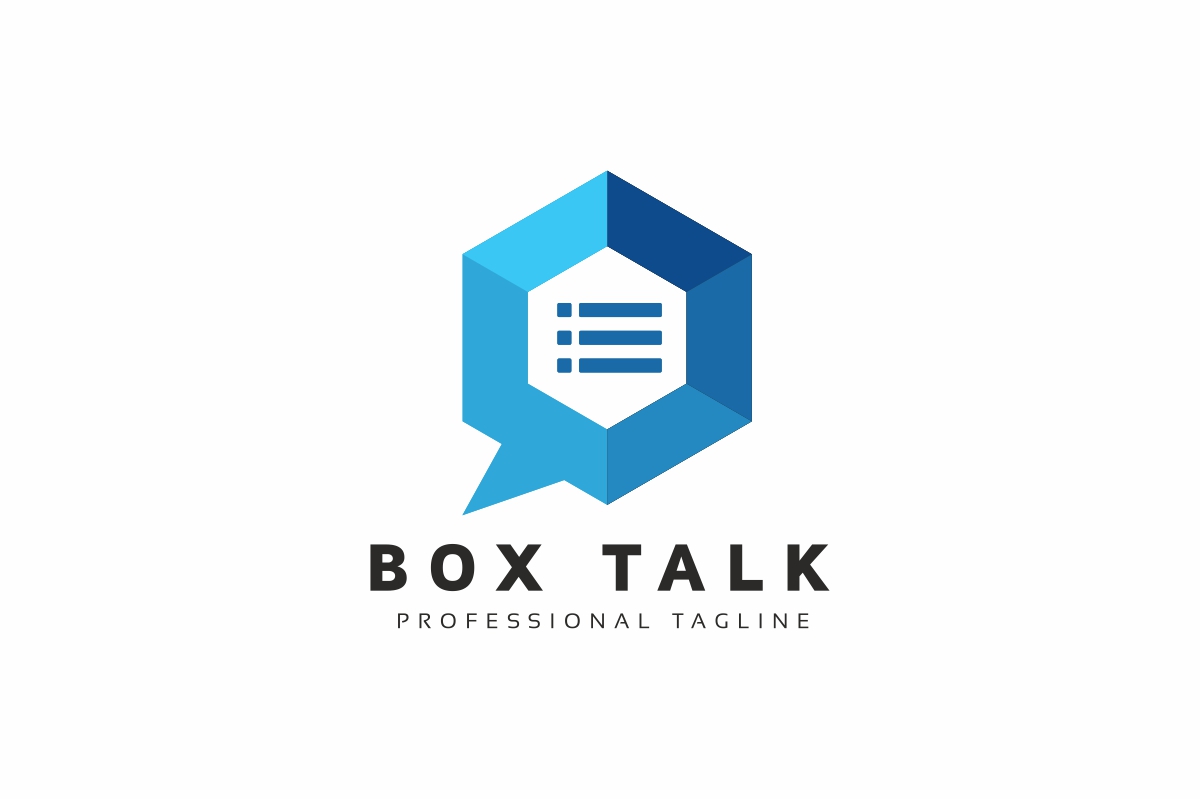 Download Шаблон логотипа "Box Talk Logo Template" / Box Talk Logo Template - Шаблон логотипа на тему графика vector,talk,logo,icon,symbol,communication,box,speak,concept,chat,speech,business,dialogue,design,bubble,message,dialog,element,discussion,sign