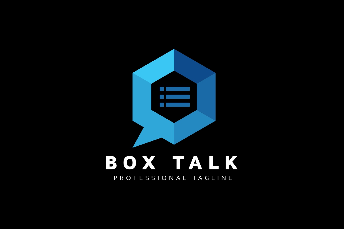 Download Шаблон логотипа "Box Talk Logo Template" / Box Talk Logo Template - Шаблон логотипа на тему графика vector,talk,logo,icon,symbol,communication,box,speak,concept,chat,speech,business,dialogue,design,bubble,message,dialog,element,discussion,sign