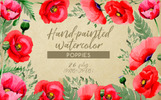 Hand-painted Poppies PNG Watercolor Set Illustration Template Small Screenshot Hand-painted Poppies PNG Watercolor Set Illustration