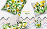 Bright Yellow Dandelion PNG Watercolor Set Illustration Template Small Screenshot Bright Yellow Dandelion PNG Watercolor Set Illustration