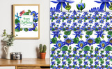 Blue Lotus PNG Watercolor Set Illustration Template Small Screenshot Blue Lotus PNG Watercolor Set Illustration