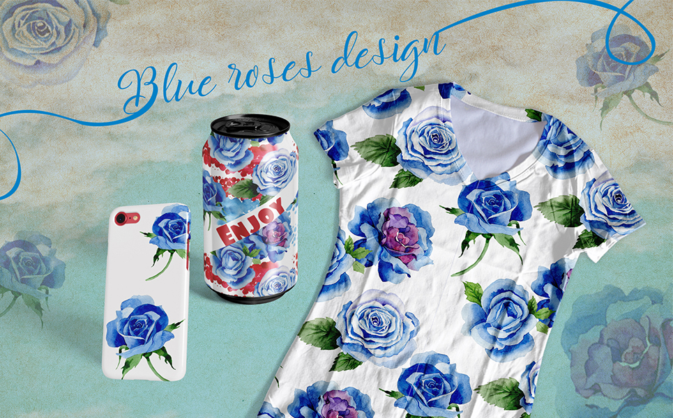 Beautiful Blue Roses - PNG Watercolor Flower Illustration Theme Small Screenshot Beautiful Blue Roses - PNG Watercolor Flower Illustration