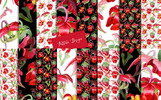 Cool Red Sarracenia PNG Watercolor Set Modèle Illustration Petite capture d'écran "Cool Red Sarracenia PNG Watercolor Set" illustration
