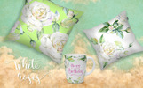 Delicate White Roses PNG Watercolor Set Açıklamalar teması Küçük Ekran Görüntüsü Delicate White Roses PNG Watercolor Set Açıklamalar