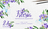 Purple Freesia Watercolor Png illustration En liten skärmdump Purple Freesia Watercolor Png Illustration