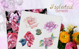 Roses Watercolor Png illustration En liten skärmdump Roses Watercolor Png Illustration