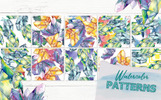 Crystals Blue And Yellow Watercolor Illustration Template Small Screenshot Crystals Blue And Yellow Watercolor Illustration