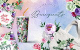 Bouquets Blue Watercolor Png Illustration Template Small Screenshot Bouquets Blue Watercolor Png Illustration