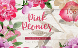 Pink Peonies Watercolor png Illustration Theme Small Screenshot Pink Peonies Watercolor png Illustration