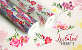 Pink Freesia Watercolor png Illustration Theme Small Screenshot Pink Freesia Watercolor png Illustration