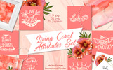 Living Coral Attributes Set Watercolor Png Illustration Template Small Screenshot Living Coral Attributes Set Watercolor Png Illustration