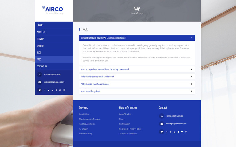 Airco - Air Conditioning & Heating WordPress Theme