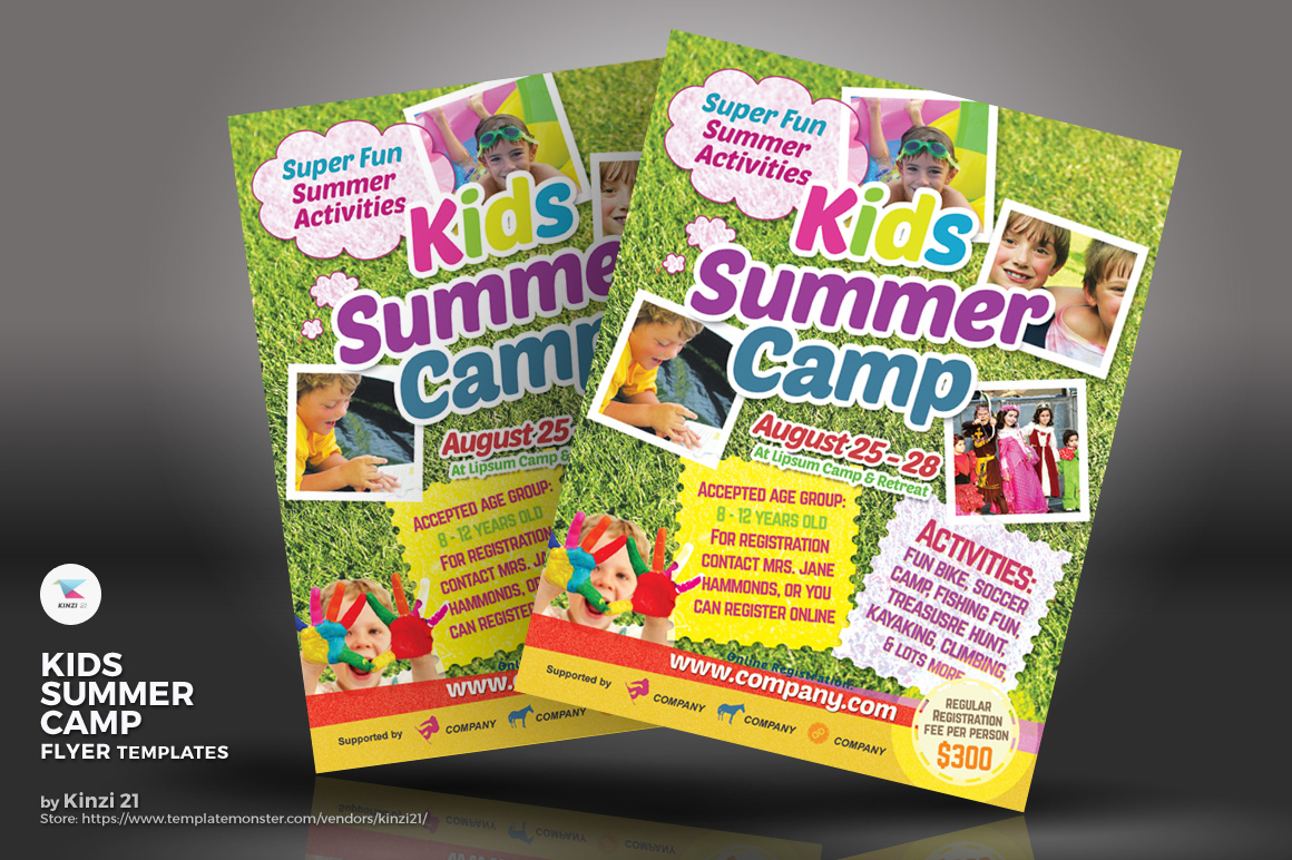 kids summer camp flyer corporate identity template 68486 summer camp flyer
