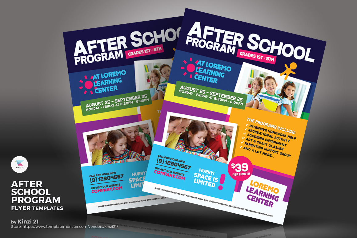 after school program flyer corporate identity template 68488 after school care flyer templates