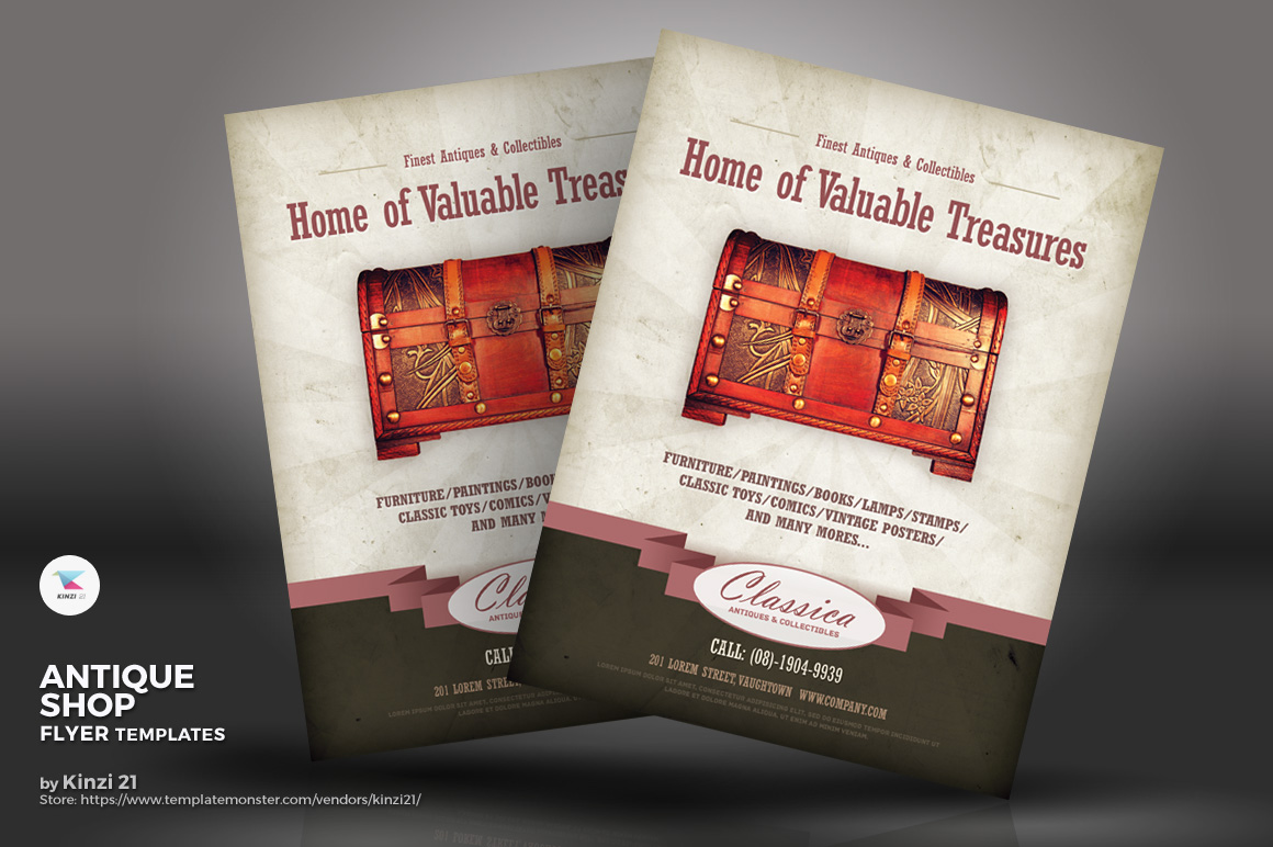Antique Shop Flyer Corporate identity Template Small Screenshot Antique Shop Flyer Corporate Identity Template