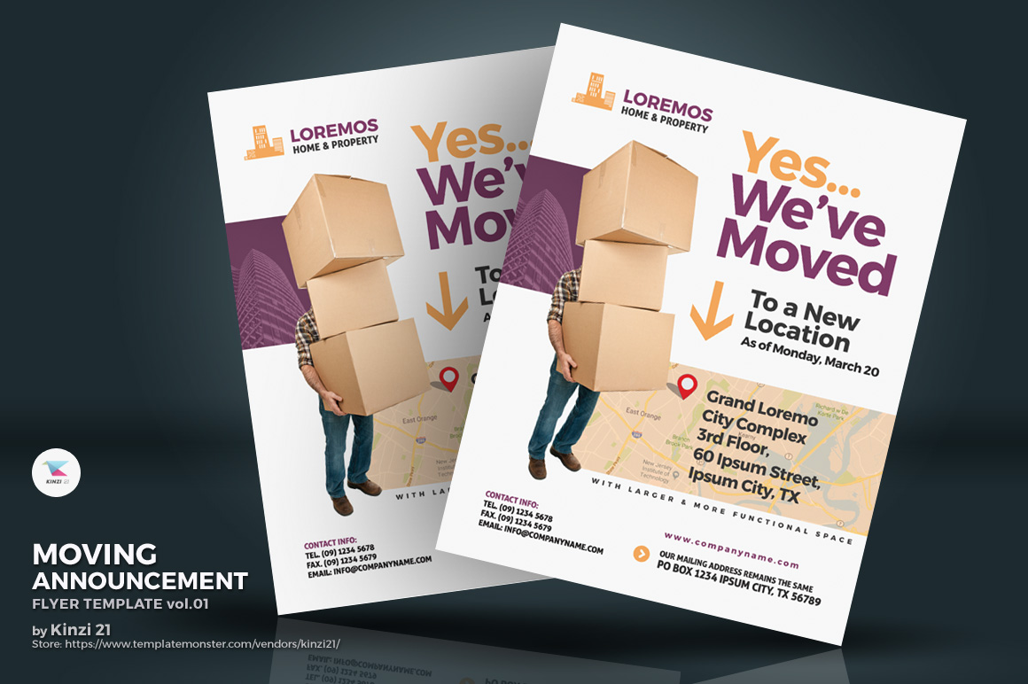 moving announcement flyer corporate identity template moving flyer template