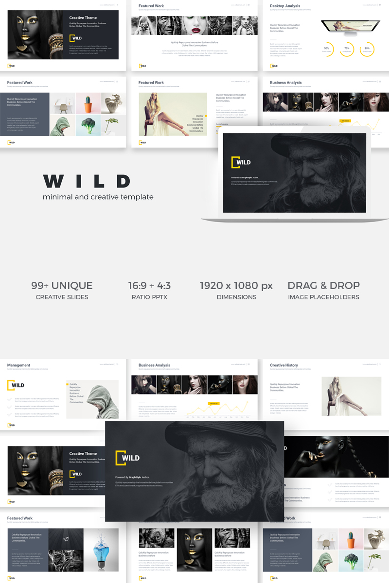 wild minimal creative presentation keynote template 75226