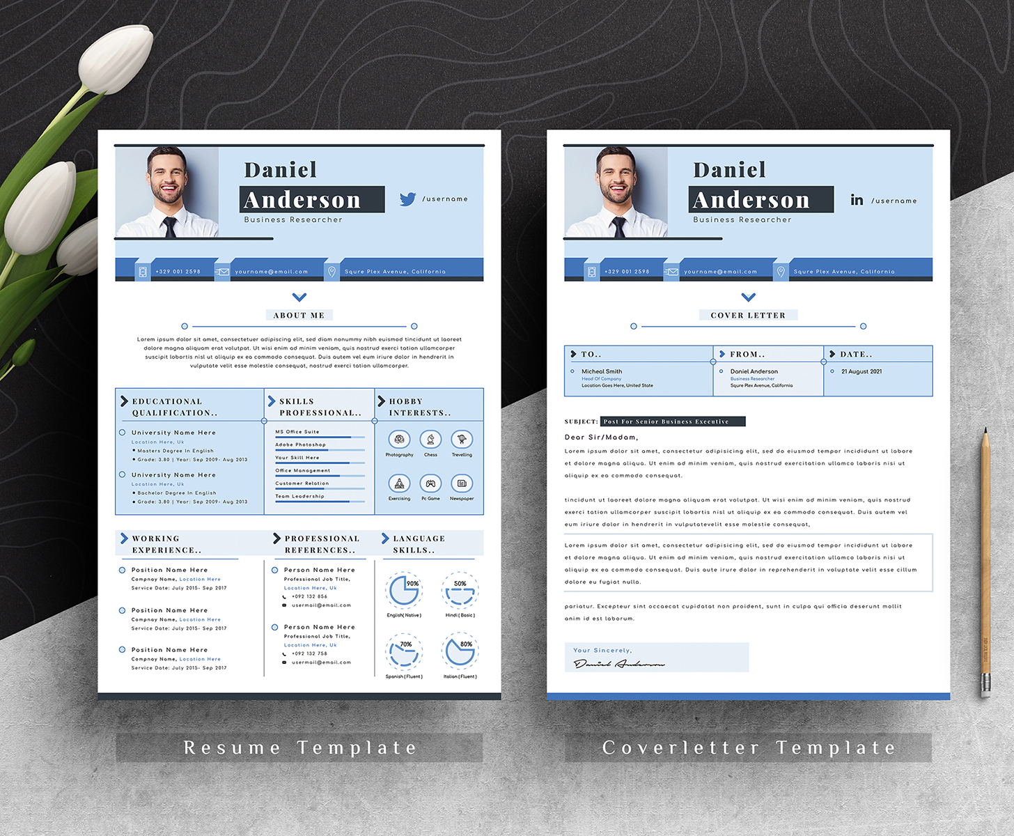 Download Резюме "Modern &amp; Creative Editable Word Apple Pages Cv Resume Template" / Modern &amp; Creative Editable Word Apple Pages Cv Resume Template - Резюме на тему графика resume template,cv design,creative,ms word,clean cv,word resume,apple pages,curriculum vitae,biodata,cover letter,job application,modern,professional,infographic,powerpoint template,docx,simp