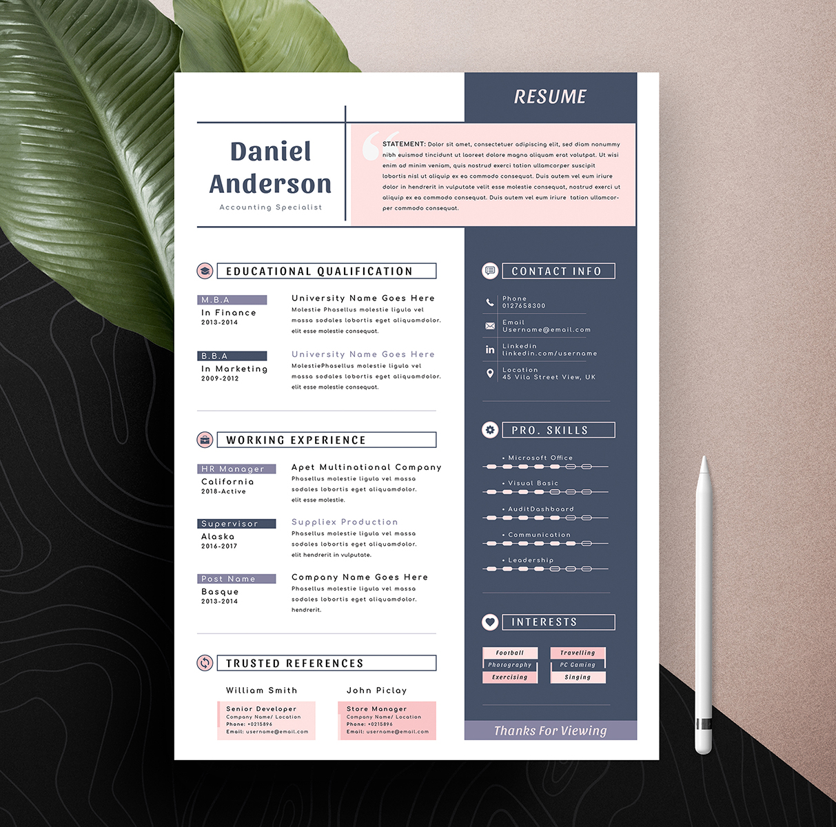 Download Резюме "Clean &amp; Professional Editable Word Apple Pages Cv Resume Template" / Clean &amp; Professional Editable Word Apple Pages Cv Resume Template - Резюме на тему графика resume template,cv design,creative,ms word,clean cv,word resume,apple pages,curriculum vitae,biodata,cover letter,job application,modern,professional,infographic,powerpoint template,docx,simp
