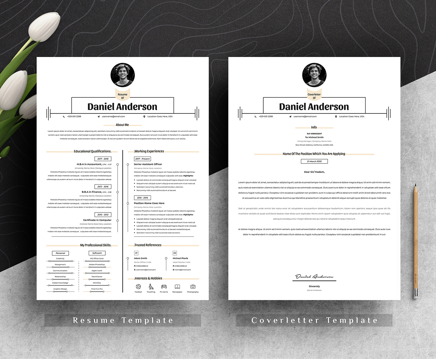 Download Резюме "Clean &amp; Professional Editable Word Apple Pages Cv Resume Template" / Clean &amp; Professional Editable Word Apple Pages Cv Resume Template - Резюме на тему графика resume template,cv design,creative,ms word,clean cv,word resume,apple pages,curriculum vitae,biodata,cover letter,job application,modern,professional,infographic,powerpoint template,docx,simp
