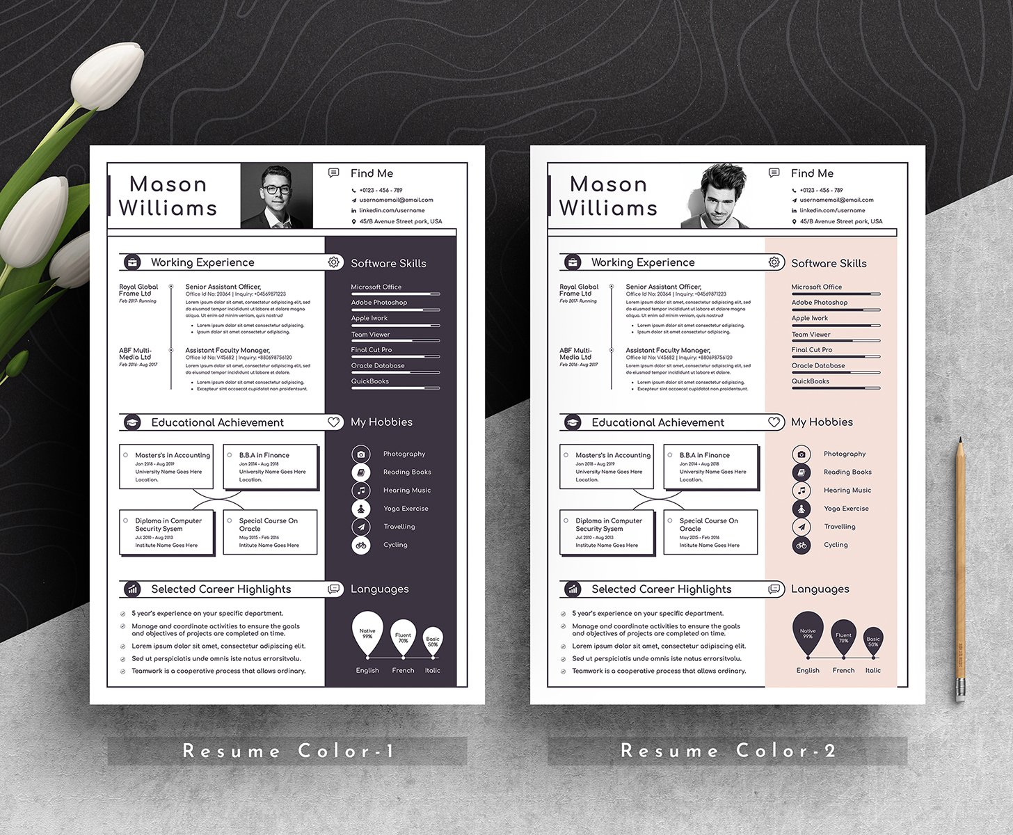 Download Резюме "Professional &amp; Clean Editable Word Apple Pages Cv Resume Template" / Professional &amp; Clean Editable Word Apple Pages Cv Resume Template - Резюме на тему графика resume template,cv design,creative,ms word,clean cv,word resume,apple pages,curriculum vitae,biodata,cover letter,job application,modern,professional,infographic,powerpoint template,docx,simp