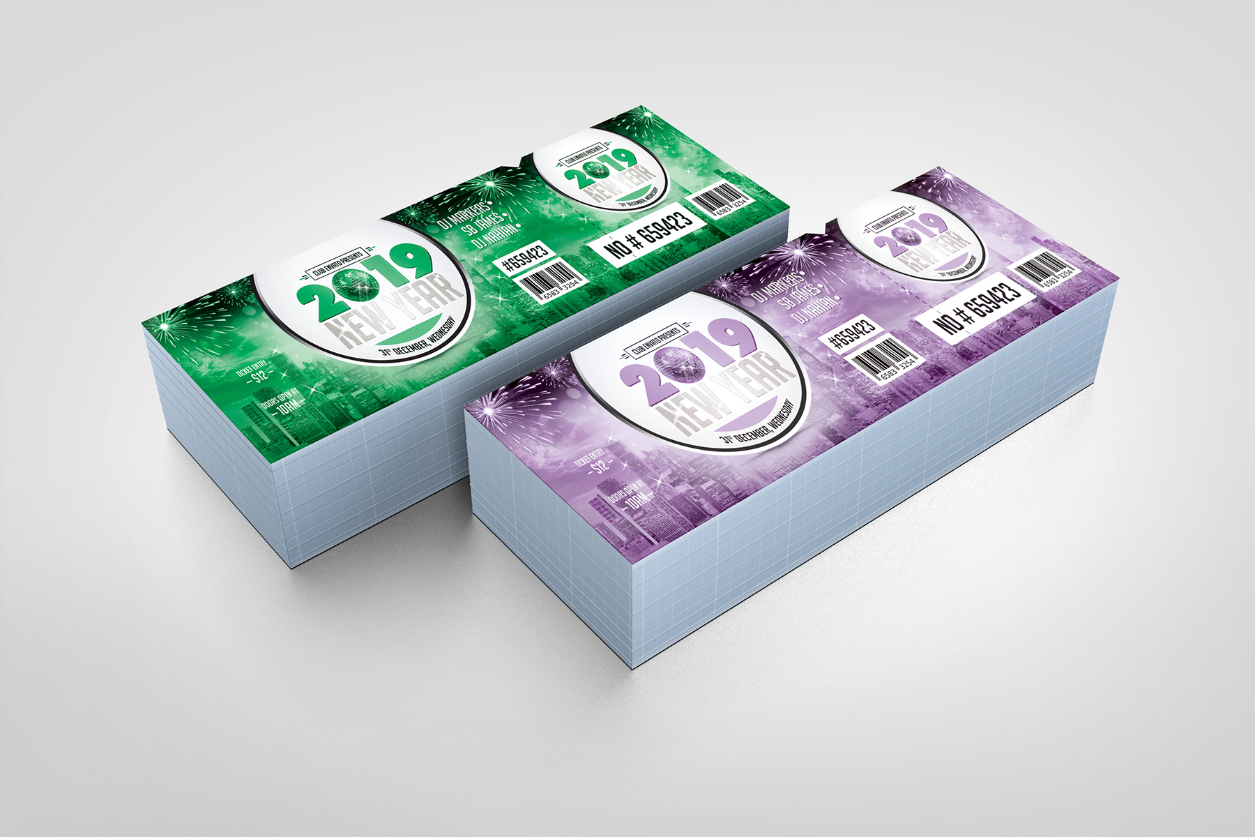 2019 New Year Party Event Ticket Design Corporate identity Theme Small Screenshot 2019 New Year Party Event Ticket Design Corporate Identity Template