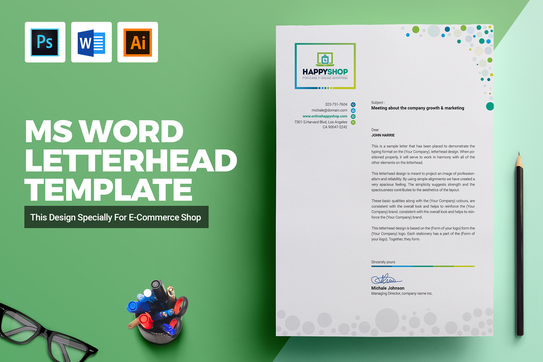 Letterhead Template Bundle Premium De Identidade Corporativa Screenshot Pequeno Letterhead Template Bundle Template de Identidade Corporativa №78874