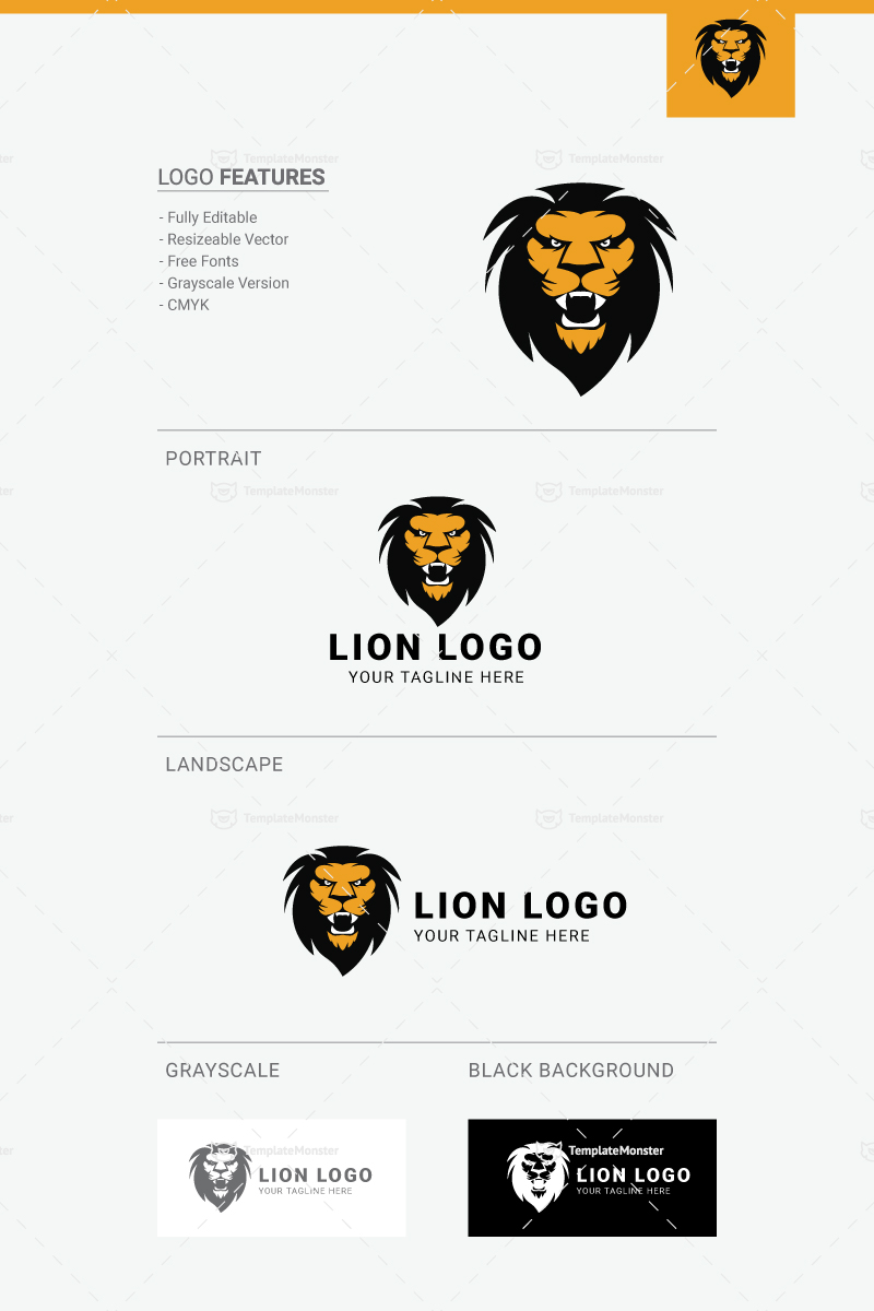 lion logo template 73295