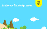 Landscape Flat Design Vector Illustration Theme Small Screenshot Landscape Flat Design Vector Illustration