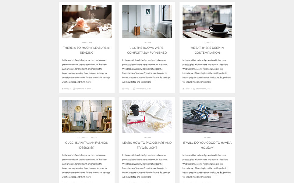 Daisy - Exquisite Blog WPML兼容性 WordPress主题 小的屏幕截图 "Daisy - Exquisite Blog" WPML兼容性WordPress模板