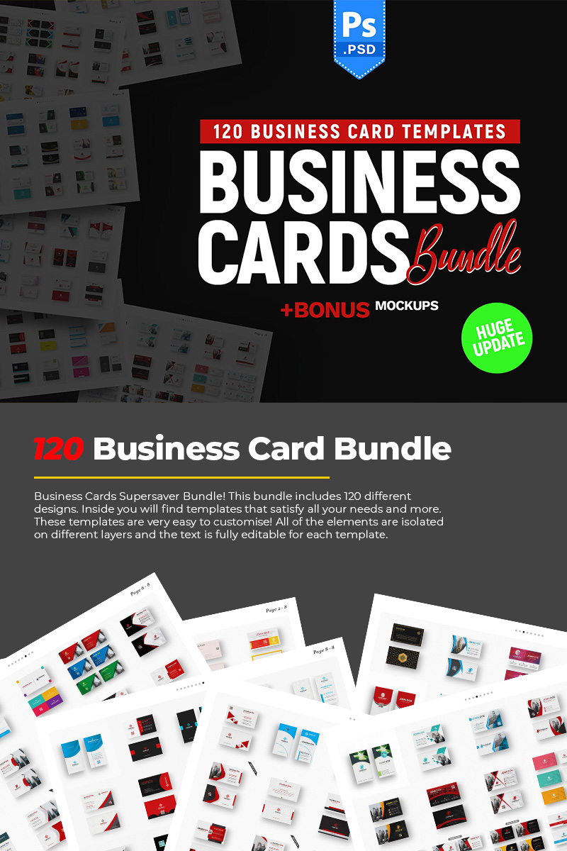 120 Business Cards Supersaver Bundle Template Small Screenshot 120 Business Cards Supersaver Bundle