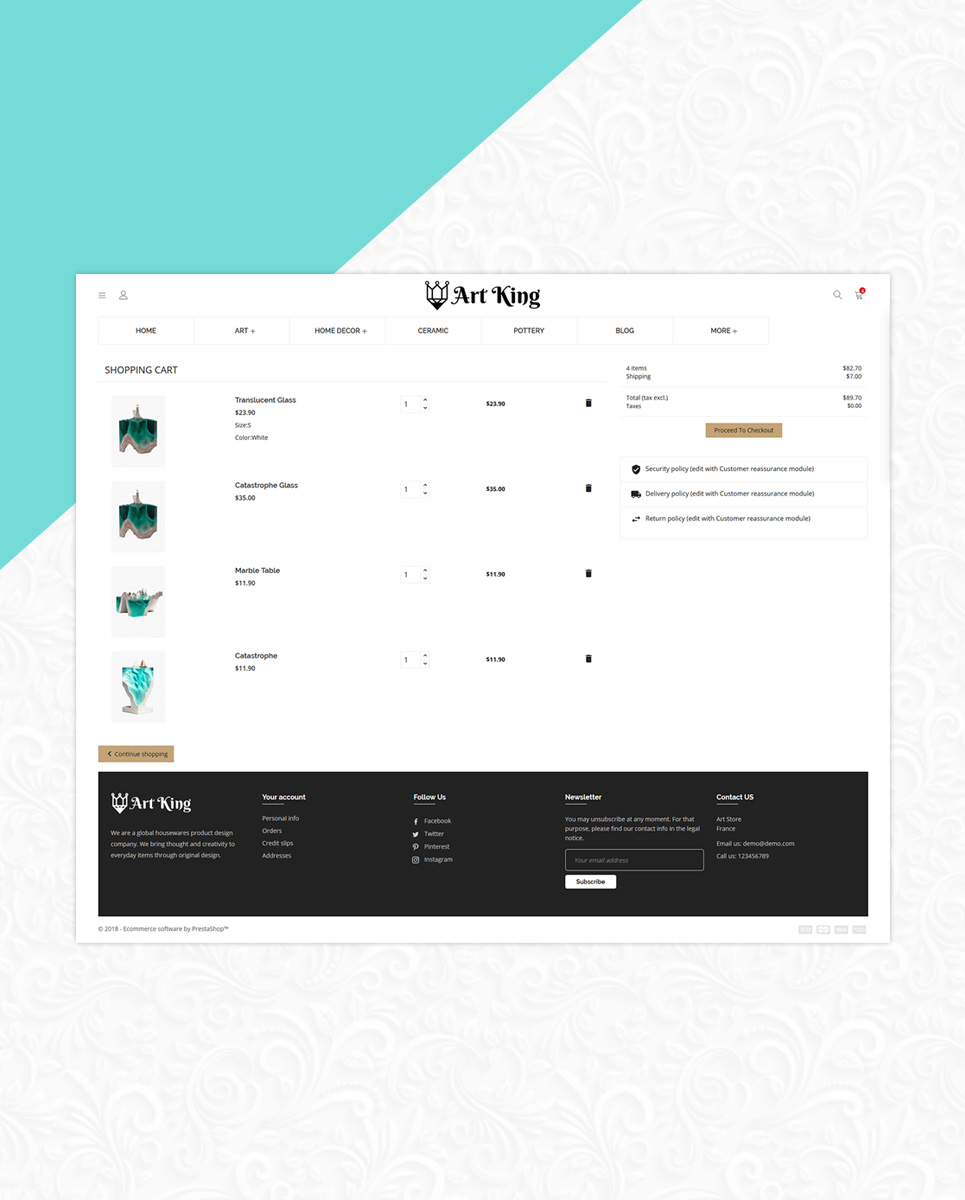 Art King Decor Bootstrap Store Bootstrap Szablon PrestaShop Mały zrzut ekranu Responsywny szablon PrestaShop Art King Decor Bootstrap Store #79841
