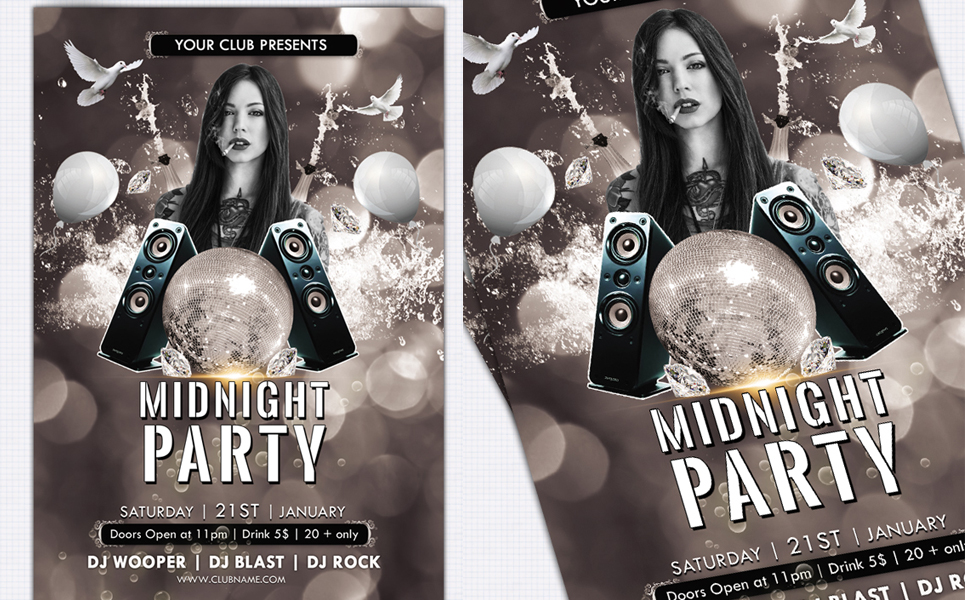 Midnight Party Flyer Corporate identity Template Small Screenshot Midnight Party Flyer Corporate Identity Template