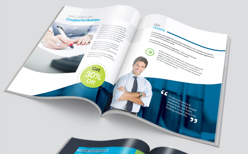 Clean Bifold Brochure Corporate identity Template Small Screenshot Clean Bifold Brochure Corporate Identity Template
