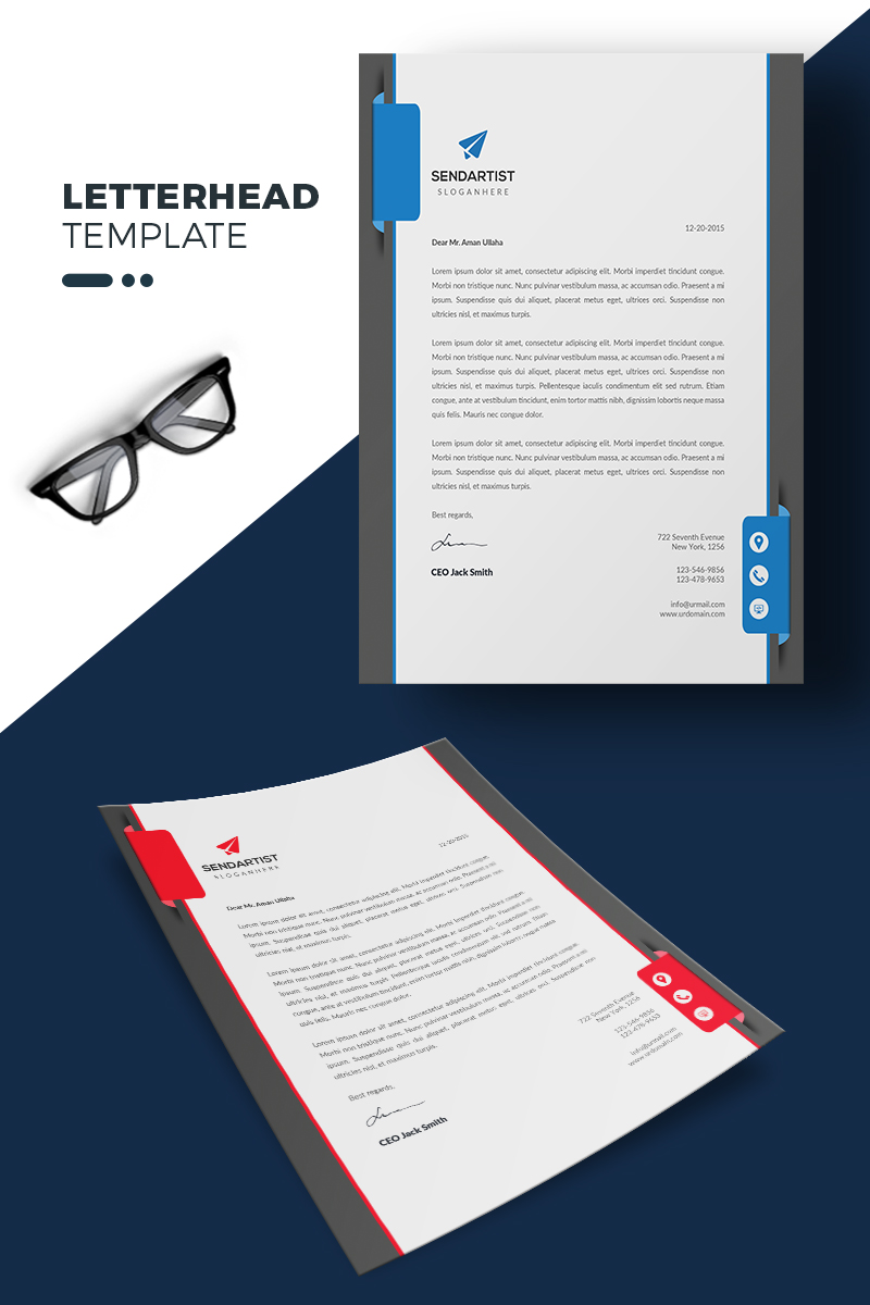 elegant letterhead corporate identity template 71843 elegant letterhead