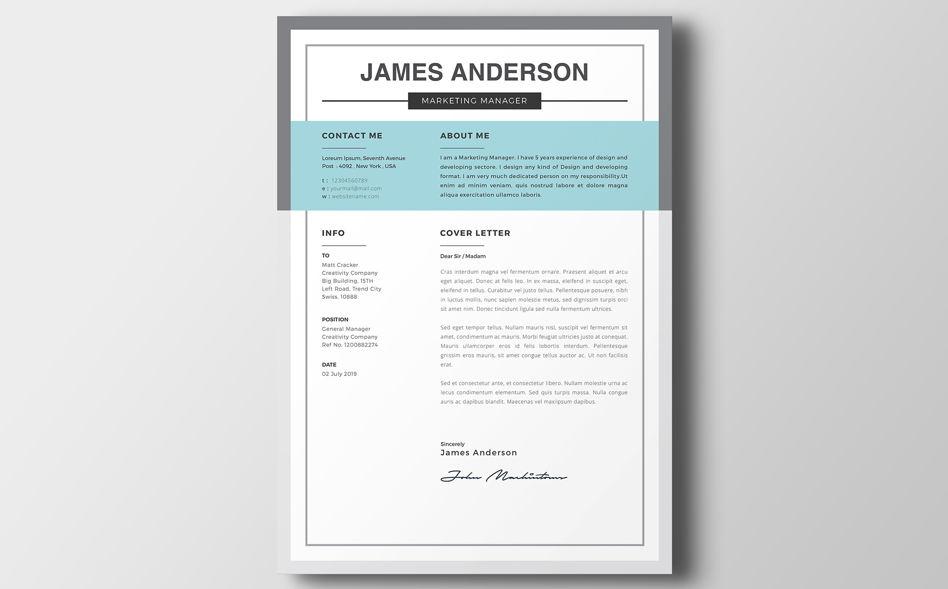 Anderson Resume Theme Small Screenshot Anderson Resume Template