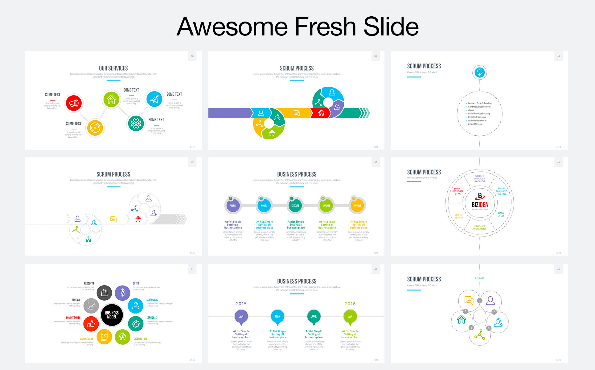 2019 BizIdea Presentation Plantilla PowerPoint Captura de Pantalla Pequeña Plantilla PowerPoint para Sitio de Medicina