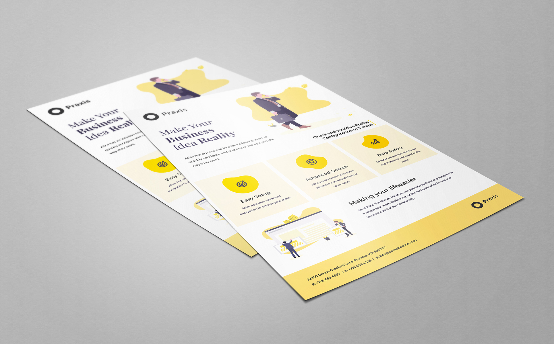 Praxis Corporate Flyer PSD Premium Corporate identity Template Small Screenshot Praxis Corporate Flyer PSD Corporate Identity Template