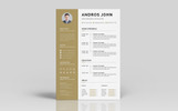 Andros John Word Önéletrajz Sablon Kis méretű képernyőkép Andros John Word Önéletrajz sablon