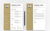 Andros John Word Önéletrajz Sablon Kis méretű képernyőkép Andros John Word Önéletrajz sablon