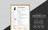 Wetlars Smith Designer & Developer 简历模板 小的屏幕截图 "Wetlars Smith Designer & Developer" 简历模板