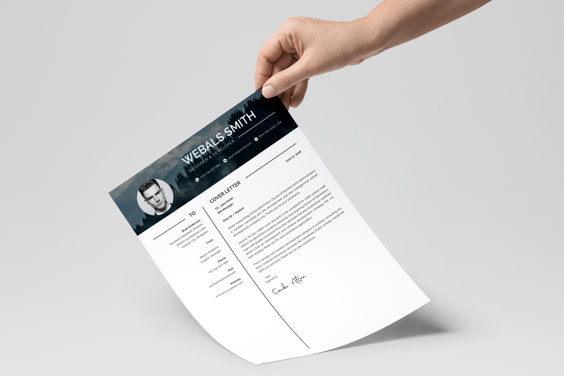 Graphics Premium Thème de CV Petite capture d'écran Modèle De CV Graphismes