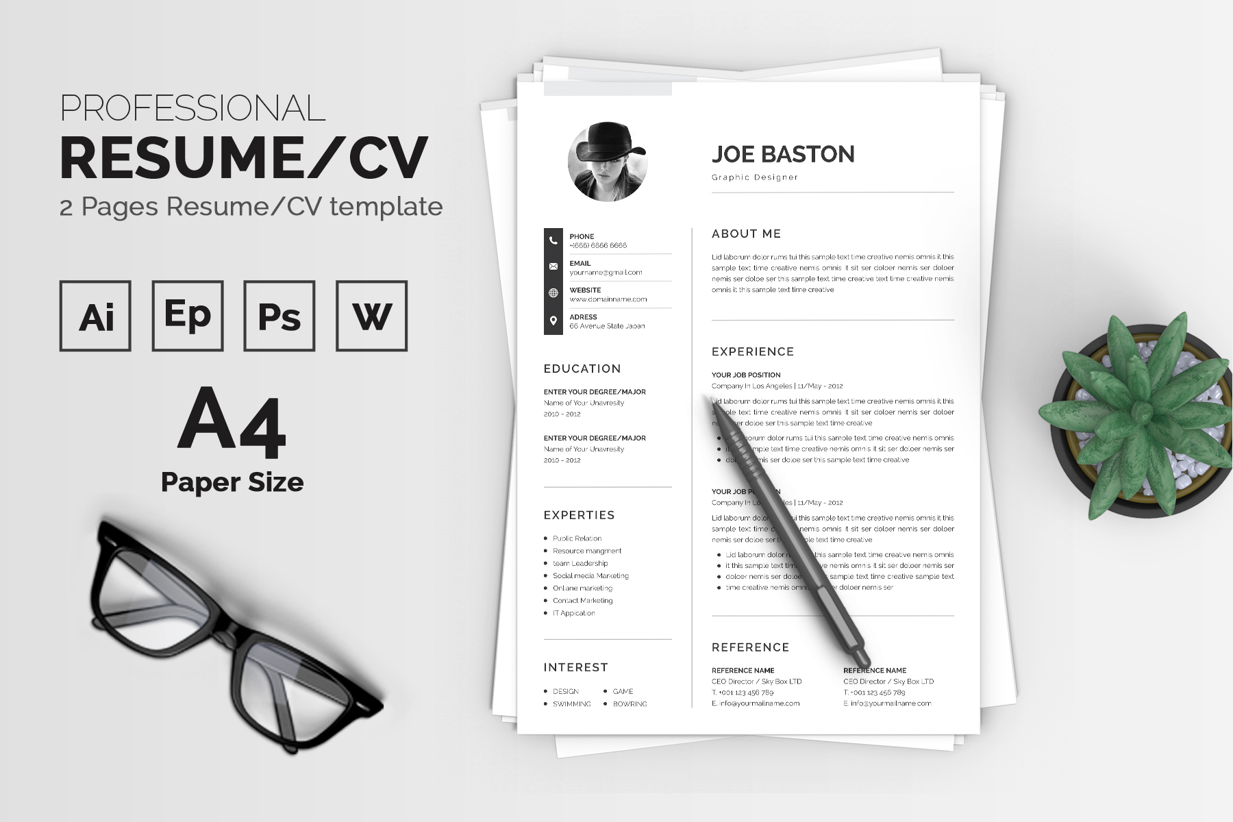 Joe Baston Resume Theme Small Screenshot Joe Baston Resume Template
