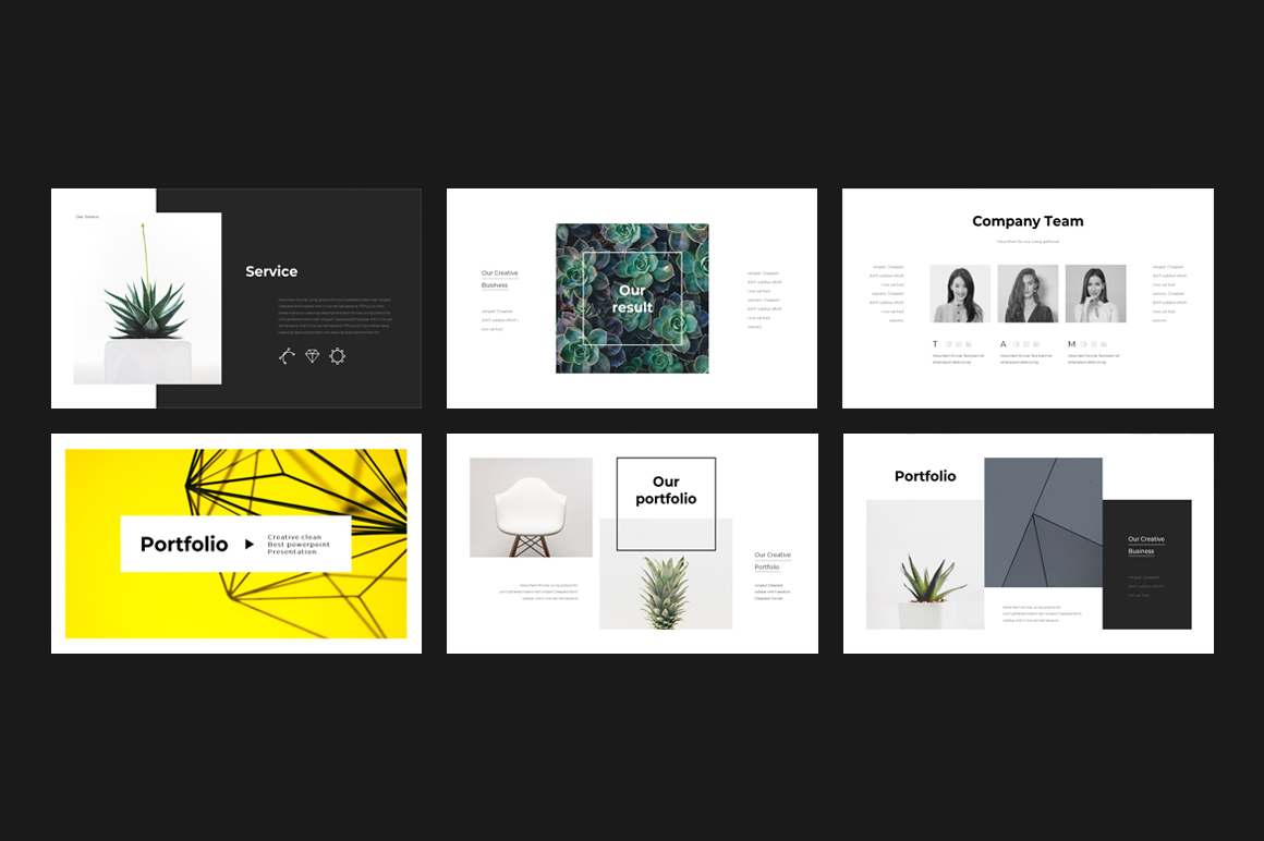 Creative Minimal Presentation MS PPT Theme Small Screenshot Creative Minimal Presentation PowerPoint Template