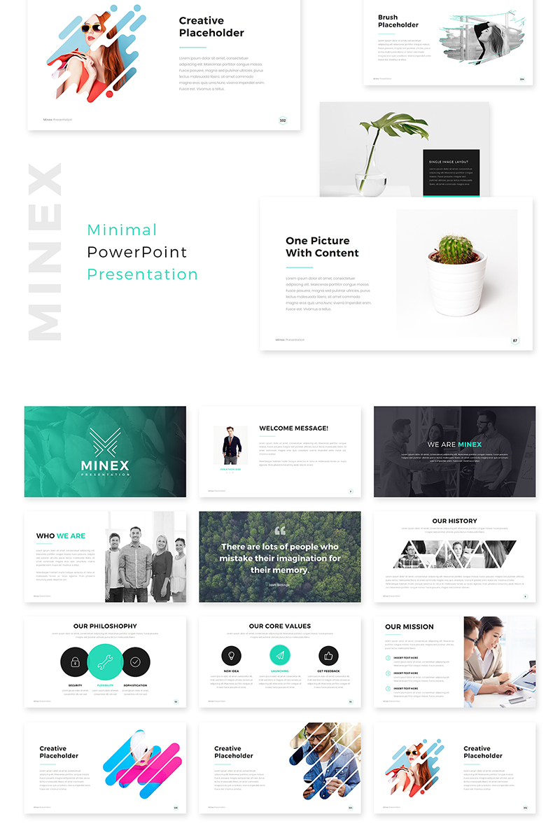 MINEX Minimal MS Presentation Theme Small Screenshot MINEX Minimal PowerPoint Template