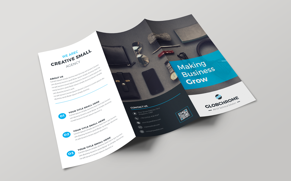 CAgency-Orporate Trifold Brochure Corporate identity Template Small Screenshot CAgency-Orporate Trifold Brochure Corporate Identity Template