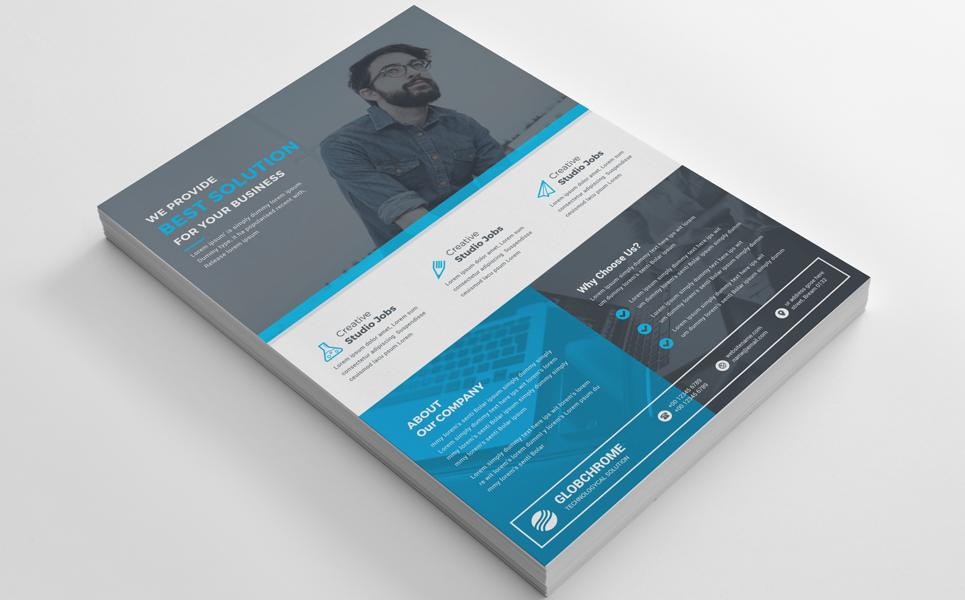 Software Company Corporate Flyers Corporate identity Template Small Screenshot Software Company Corporate Flyers Corporate Identity Template