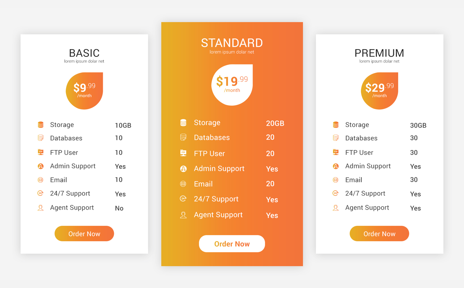 Download Фирменный стиль "Modern - Pricing Table - Corporate Identity Template" / Modern - Pricing Table - Corporate Identity Template - Фирменный стиль на тему графика business,button,buttons,clean,corporate,flat,horizontal,tables,hosting,modern,price,pricing,table,style,ui,web,element,elements,gradient,psd