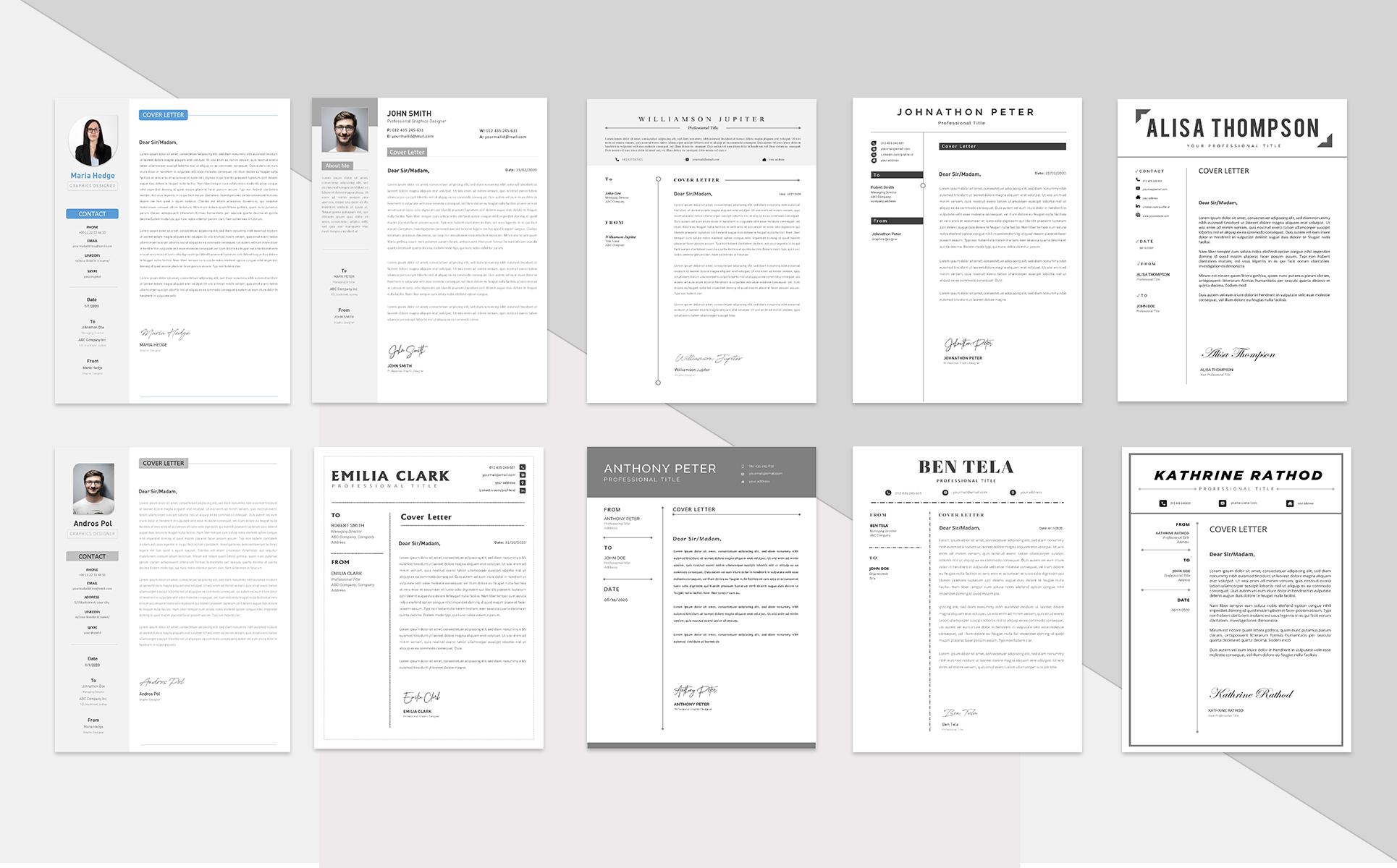Download Резюме "Top Selling Bundle: 10 CV &amp; Resume Template" / Top Selling Bundle: 10 CV &amp; Resume Template - Резюме на тему графика a4,bright,clean,cv,cover letter,creative,curriculum vitae,design,template,docx,editable,elegant,job,light,minimal,word,modern,new,resume,bundle